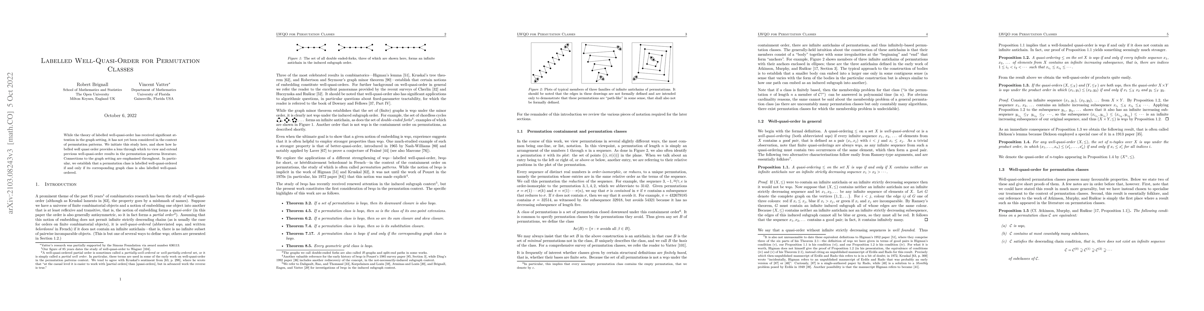 Thumbnail for Labelled well-quasi-order for permutation classes