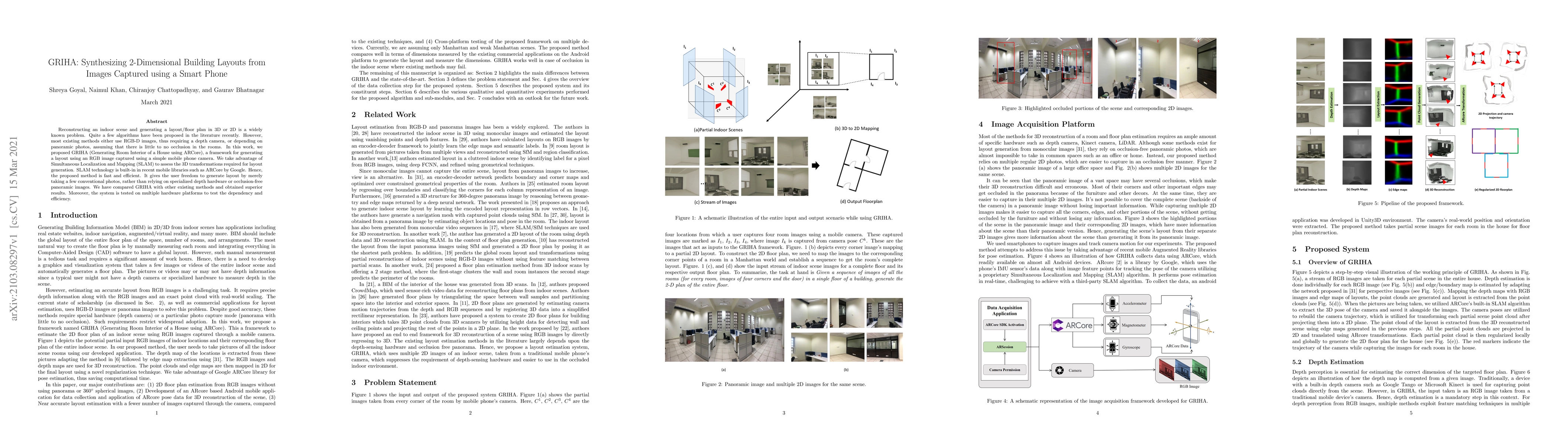 Thumbnail for GRIHA: Synthesizing 2-Dimensional Building Layouts from Images Captured
  using a Smart Phone