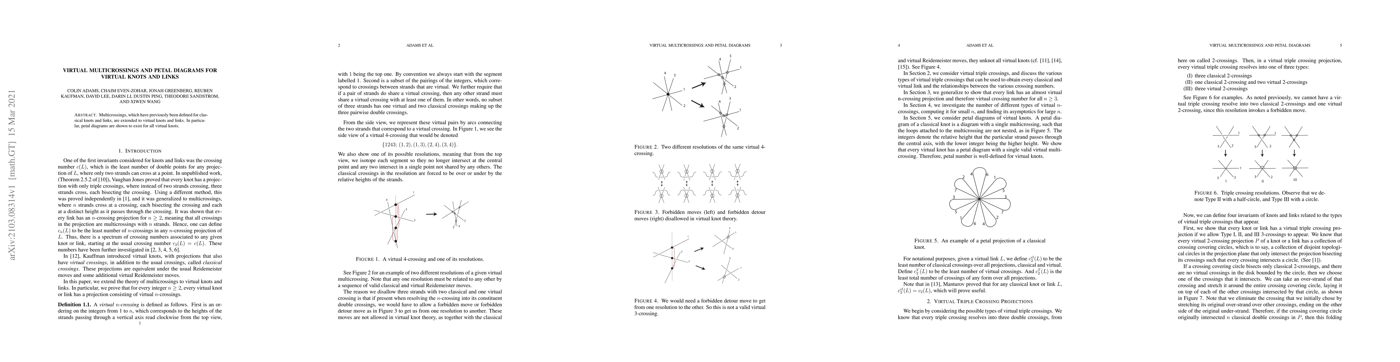 Thumbnail for Virtual Multicrossings and Petal Diagrams for Virtual Knots and Links
