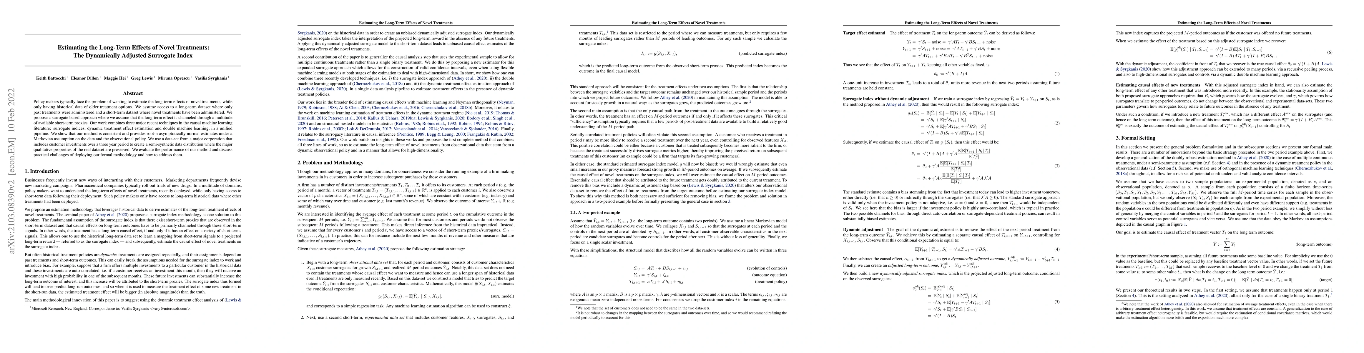 Thumbnail for Estimating the Long-Term Effects of Novel Treatments