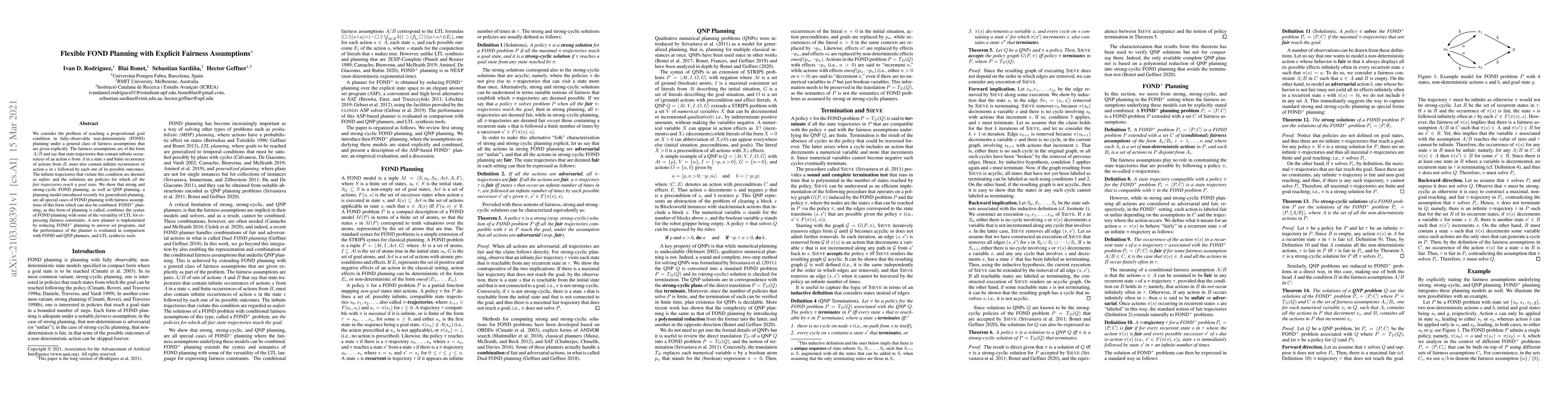 Thumbnail for Flexible FOND Planning with Explicit Fairness Assumptions