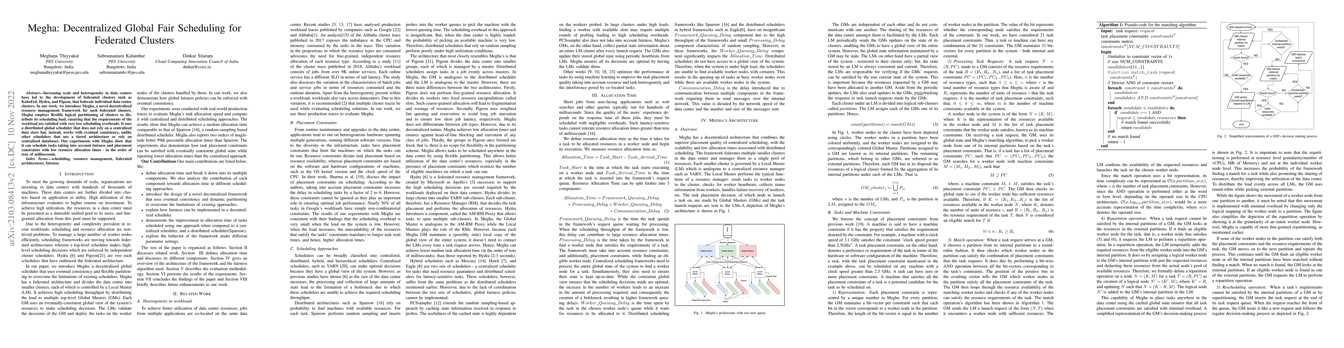 Thumbnail for Megha: Decentralized Global Fair Scheduling for Federated Clusters