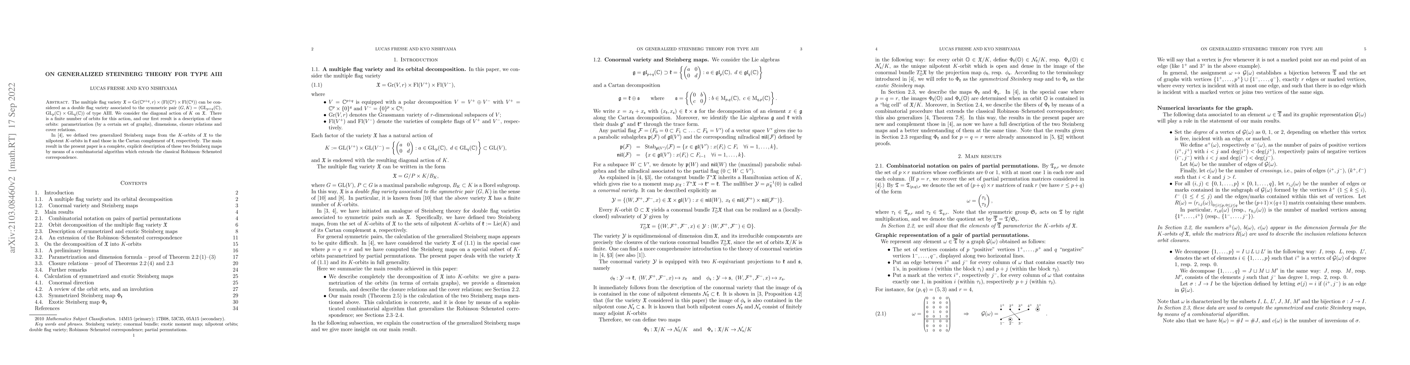 Thumbnail for On generalized Steinberg theory for type AIII