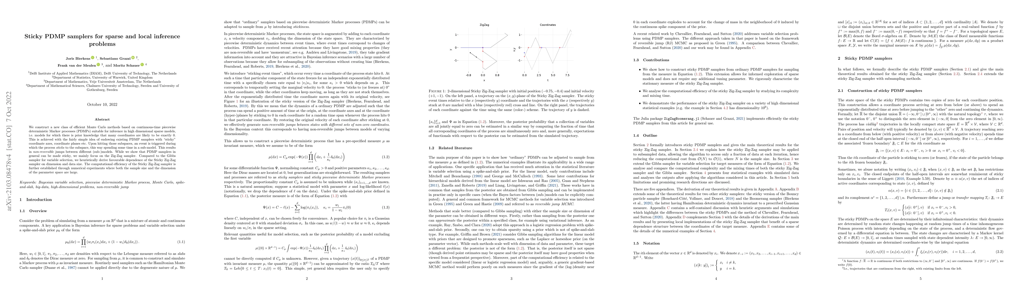 Thumbnail for Sticky PDMP samplers for sparse and local inference problems
