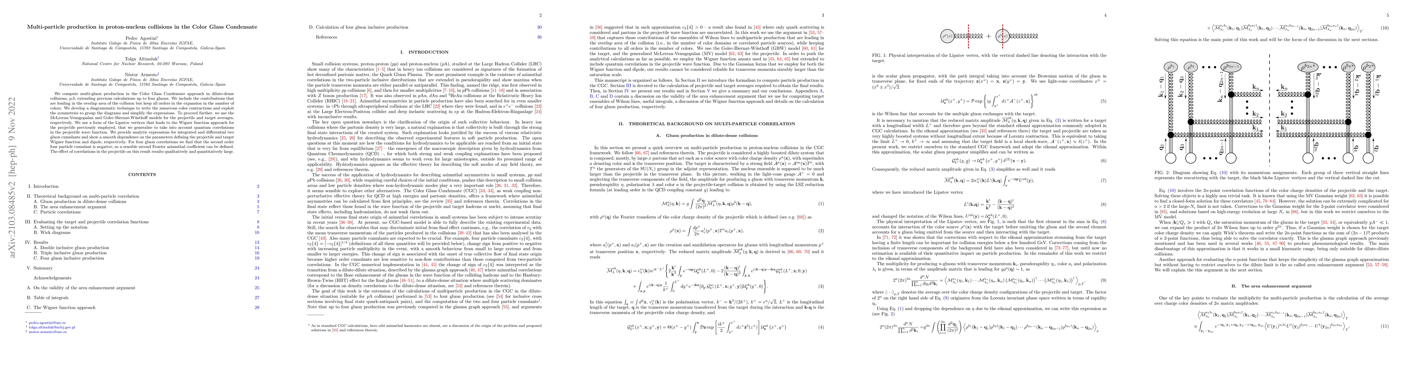 Thumbnail for Multi-particle production in proton-nucleus collisions in the Color
  Glass Condensate