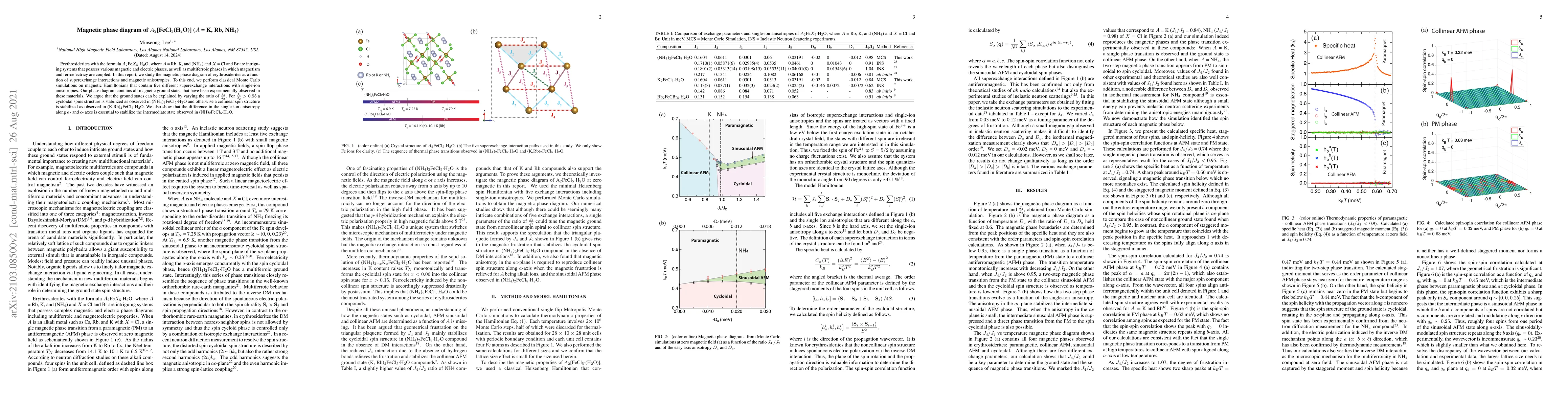 Thumbnail for Magnetic phase diagram of $A_{2}$[FeCl$_{5}$(H$_{2}$O)] ($A$ = K, Rb,
  NH$_{4}$)