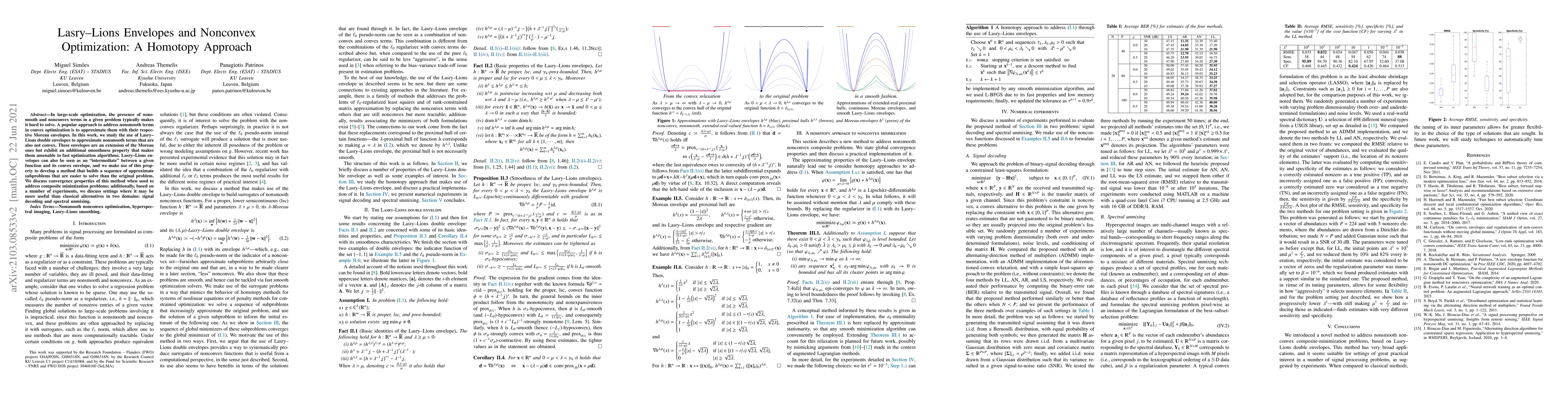 Thumbnail for Lasry-Lions Envelopes and Nonconvex Optimization: A Homotopy Approach