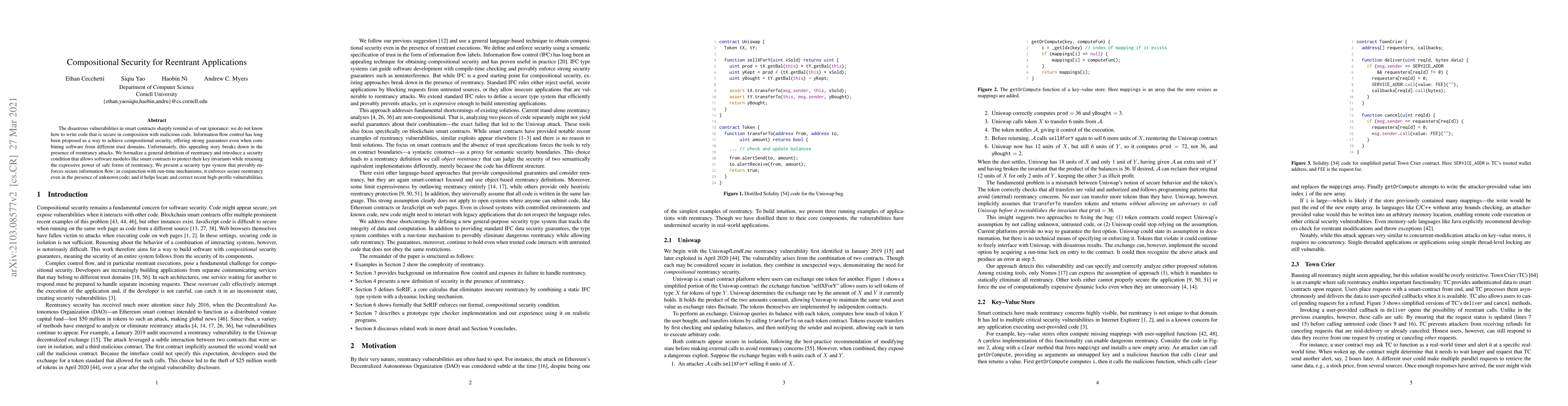 Thumbnail for Compositional Security for Reentrant Applications