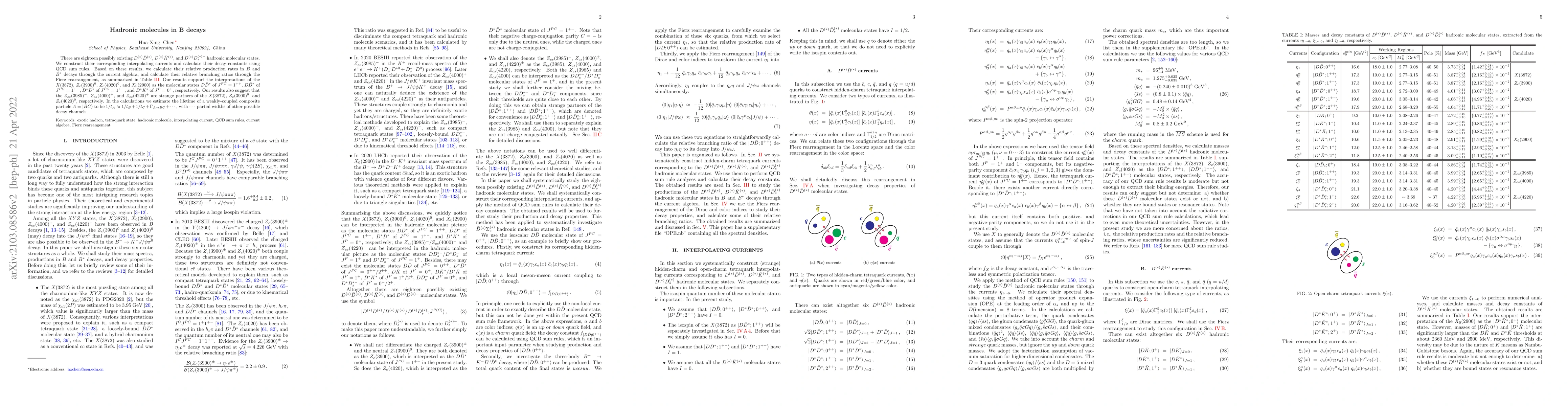 Thumbnail for Hadronic molecules in B decays