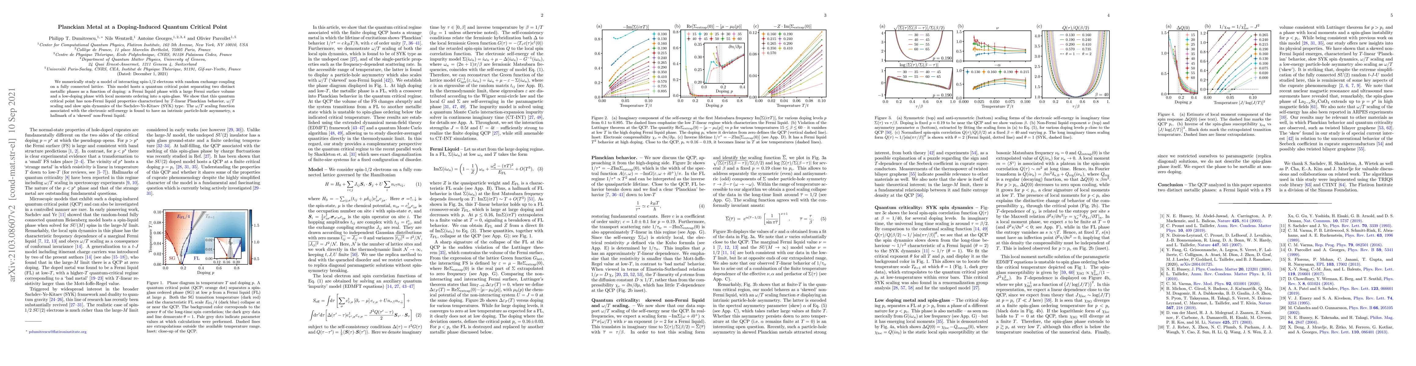 Thumbnail for Planckian Metal at a Doping-Induced Quantum Critical Point