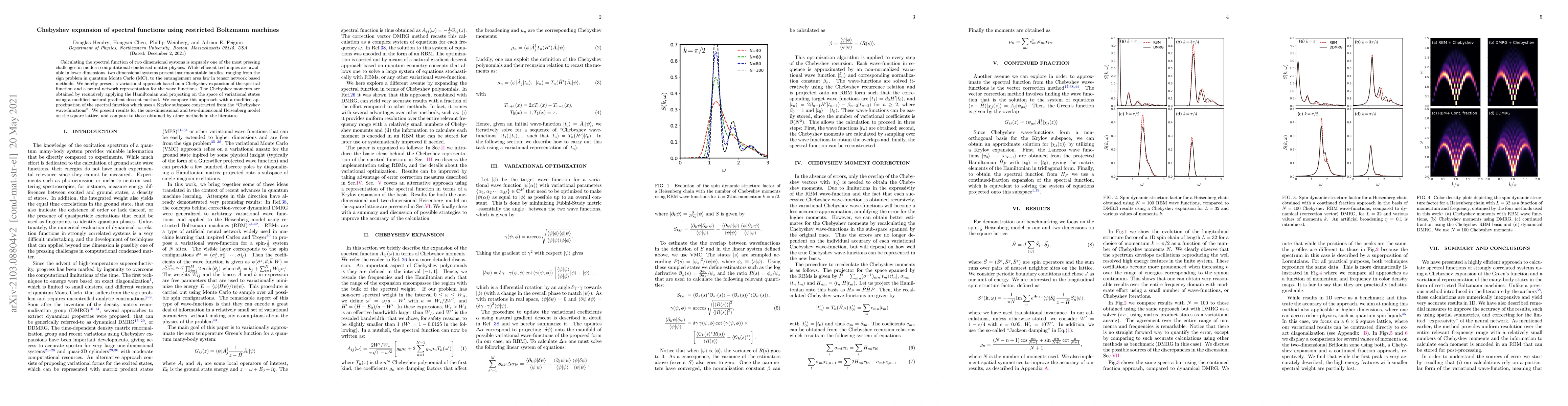 Thumbnail for Chebyshev expansion of spectral functions using restricted Boltzmann
  machines