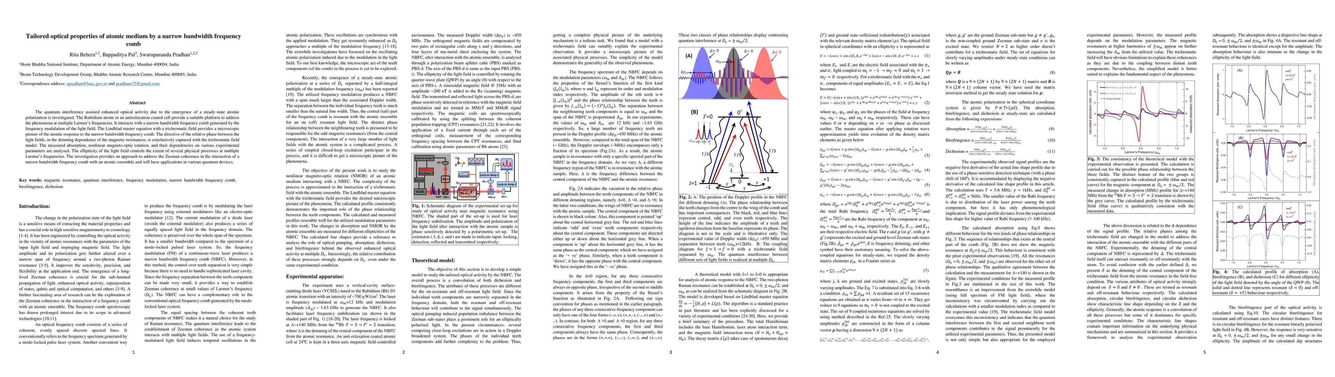 Thumbnail for Tailored optical properties of atomic medium by a narrow bandwidth
  frequency comb