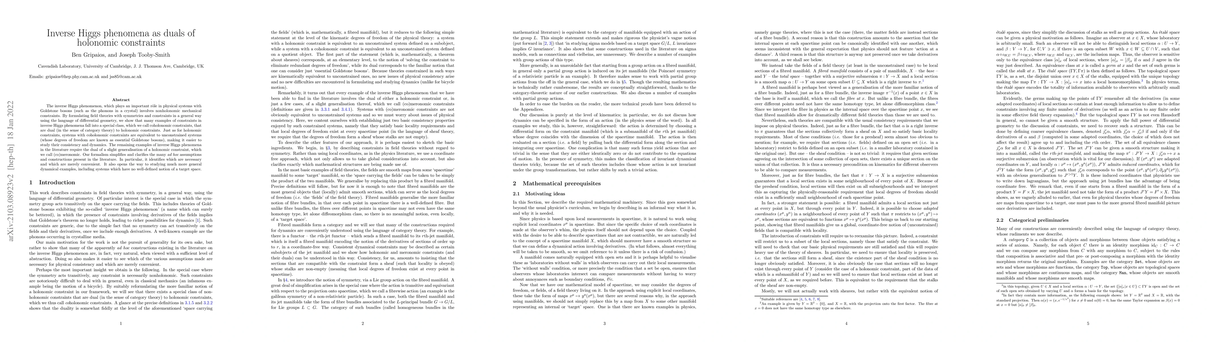 Thumbnail for Inverse Higgs phenomena as duals of holonomic constraints