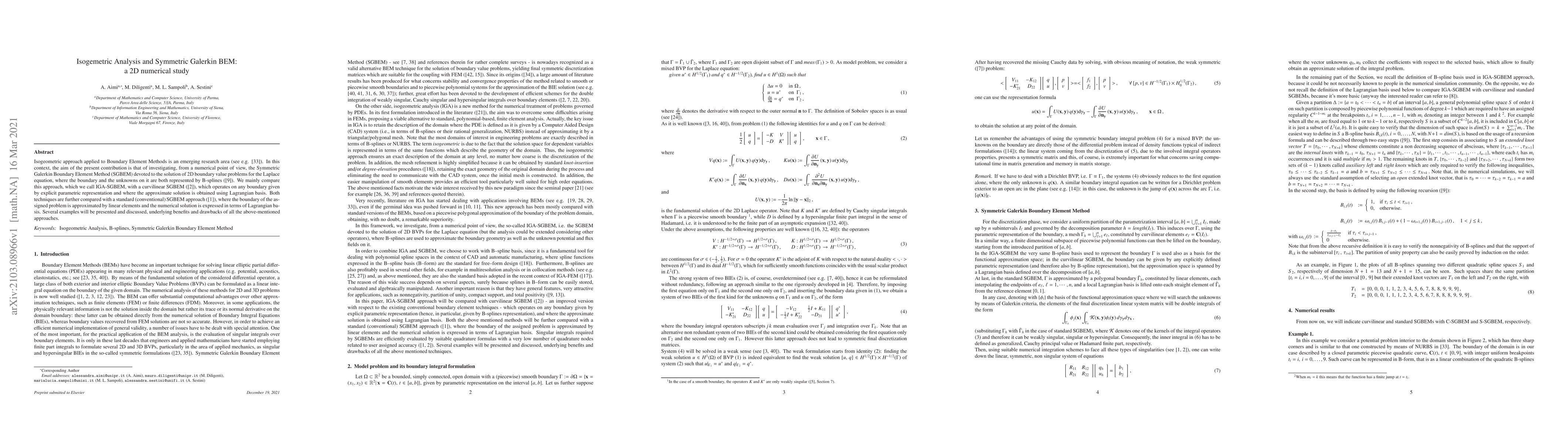 Thumbnail for Isogemetric Analysis and Symmetric Galerkin BEM: a 2D numerical study