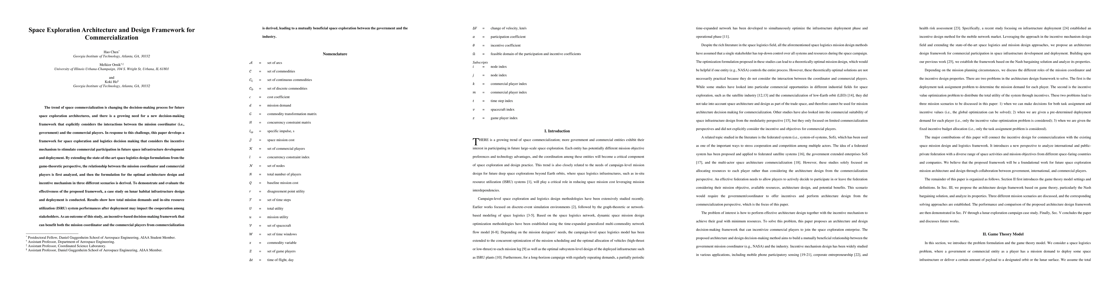 Thumbnail for Space Exploration Architecture and Design Framework for
  Commercialization