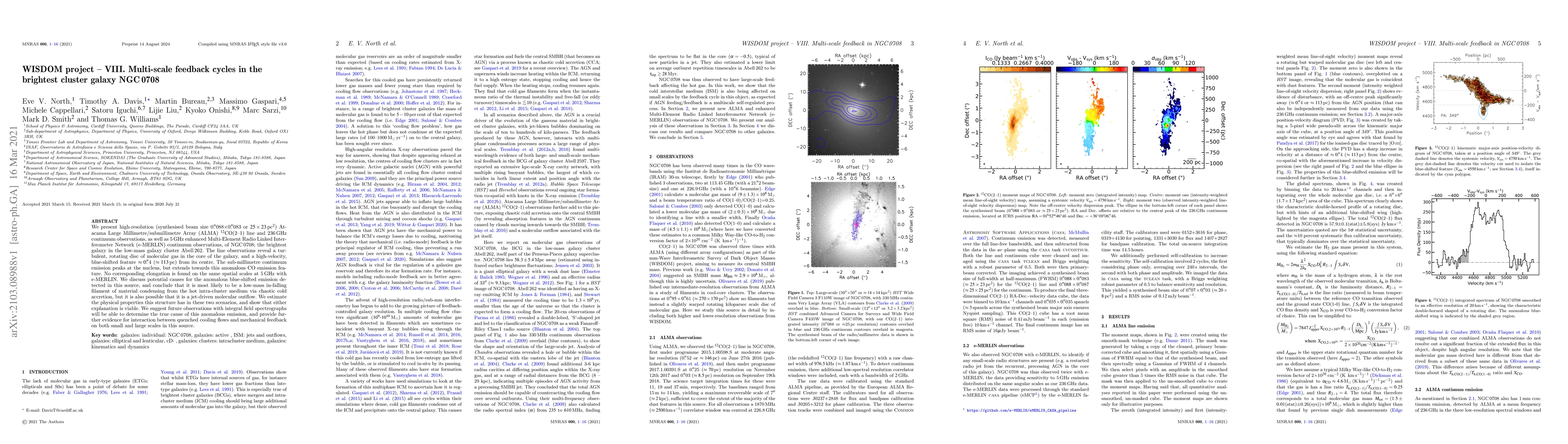 Thumbnail for WISDOM project -- VIII. Multi-scale feedback cycles in the brightest
  cluster galaxy NGC 0708