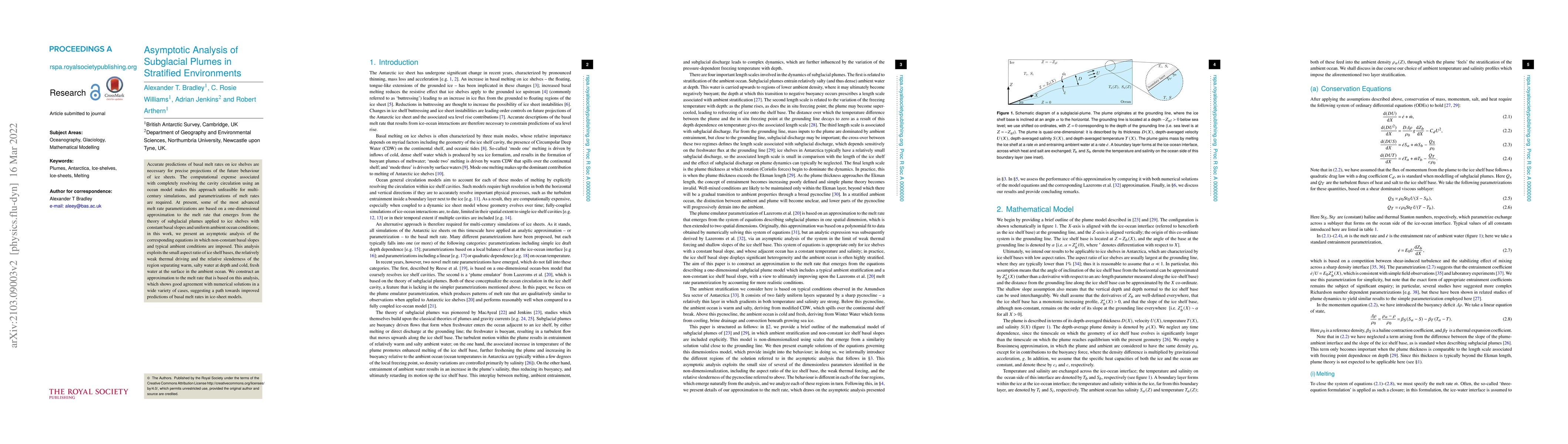 Thumbnail for Asymptotic Analysis of Subglacial Plumes in Stratified Environments