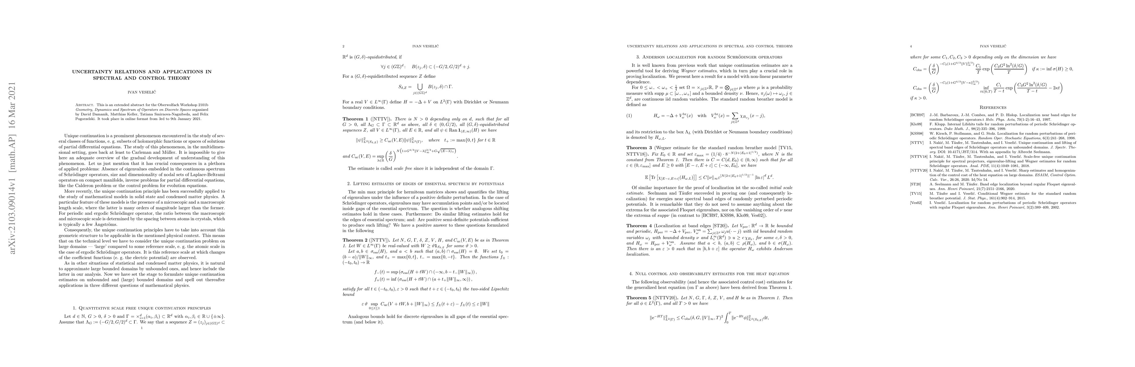 Thumbnail for Uncertainty relations and applications in spectral and control theory