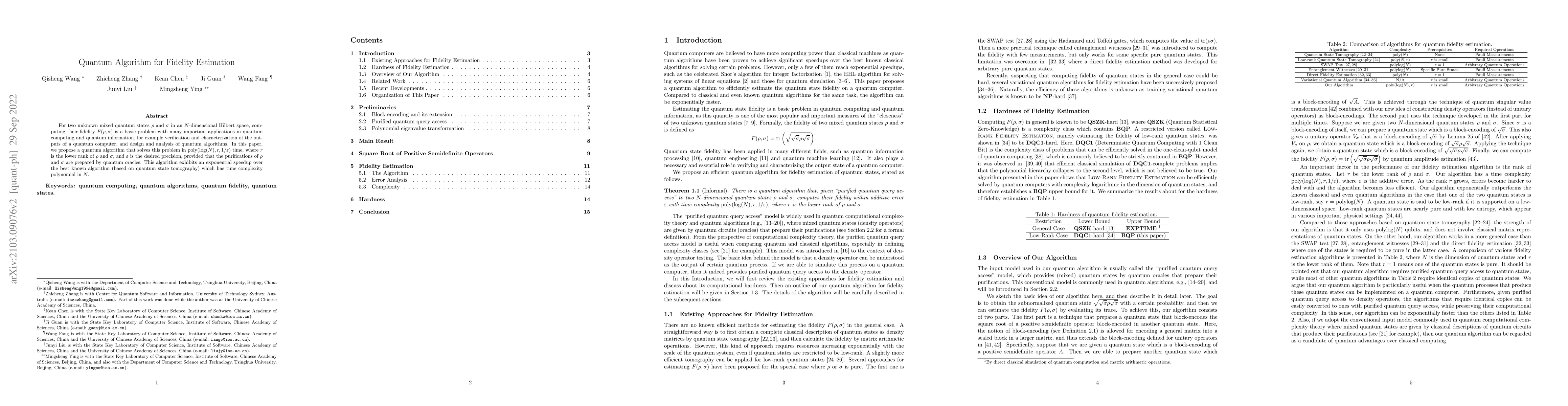 Thumbnail for Quantum Algorithm for Fidelity Estimation