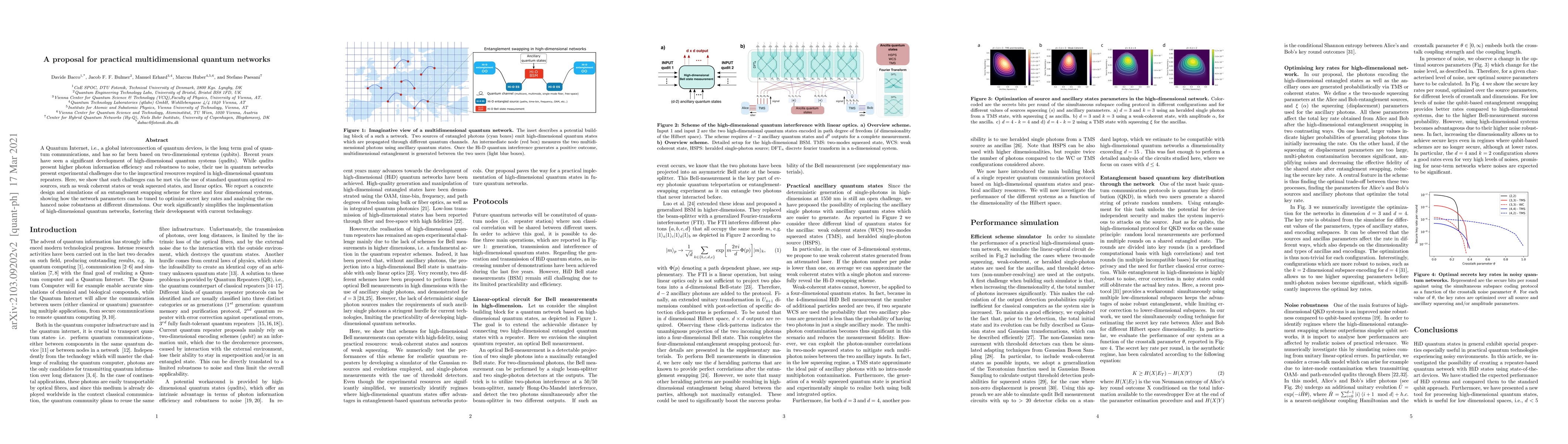 Thumbnail for A proposal for practical multidimensional quantum networks