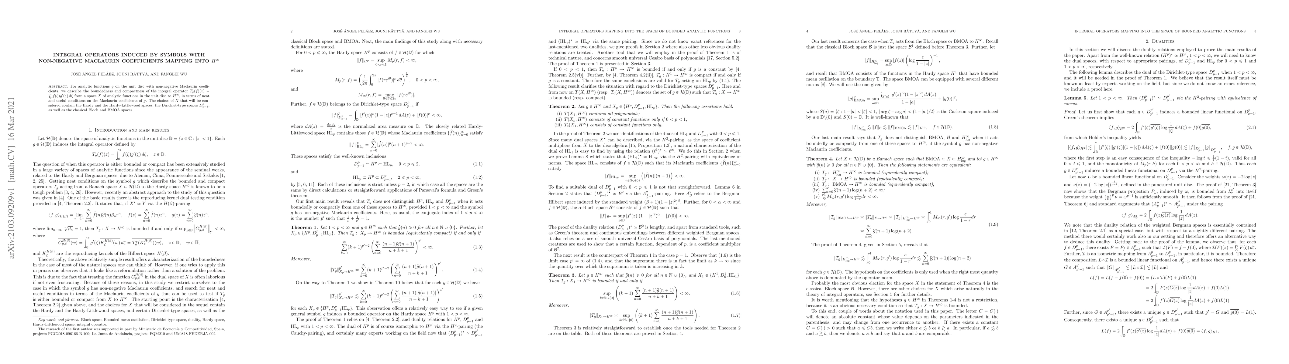Thumbnail for Integral operators induced by symbols with non-negative Maclaurin
  coefficients mapping into $H^\infty$
