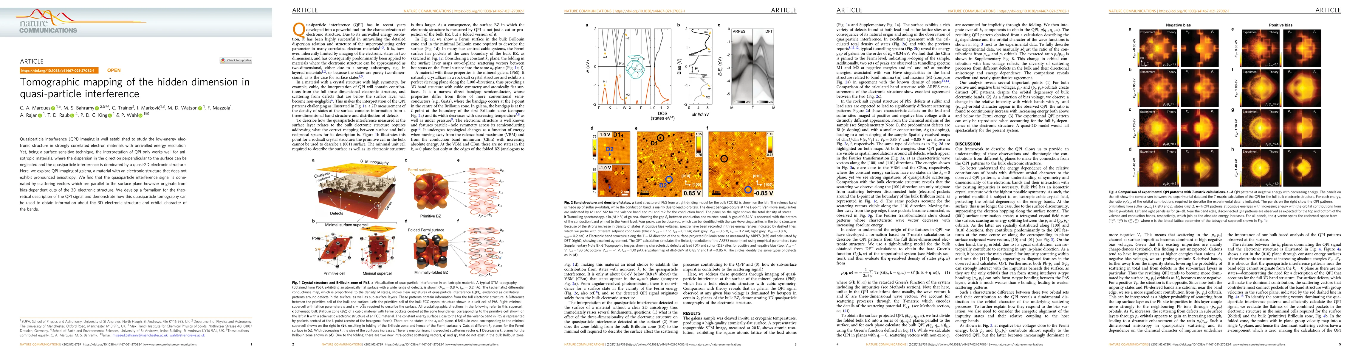 Thumbnail for Tomographic mapping of the hidden dimension in quasi-particle
  interference