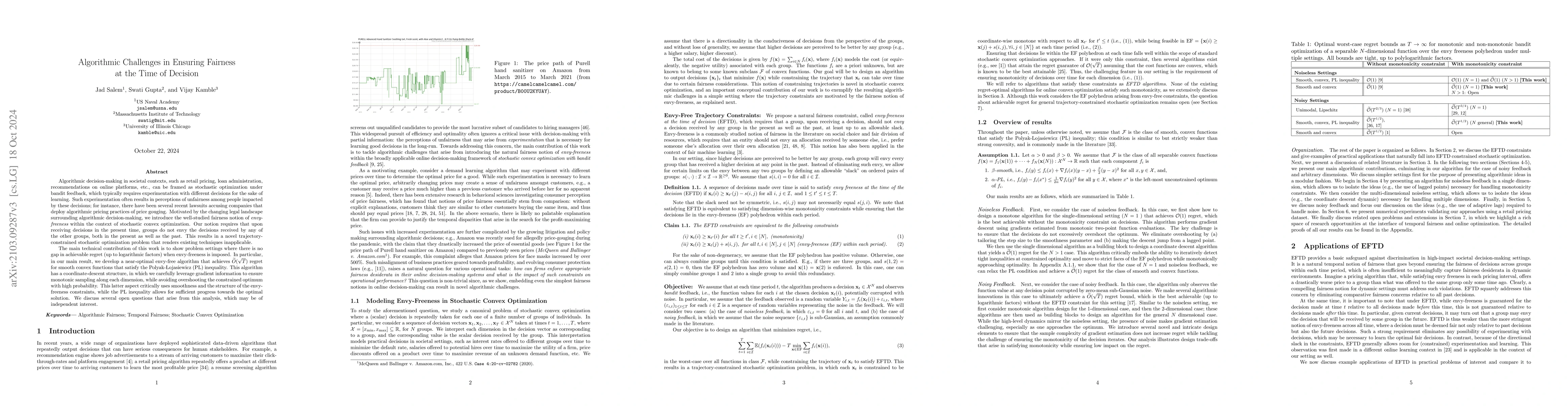 Thumbnail for Algorithmic Challenges in Ensuring Fairness at the Time of Decision