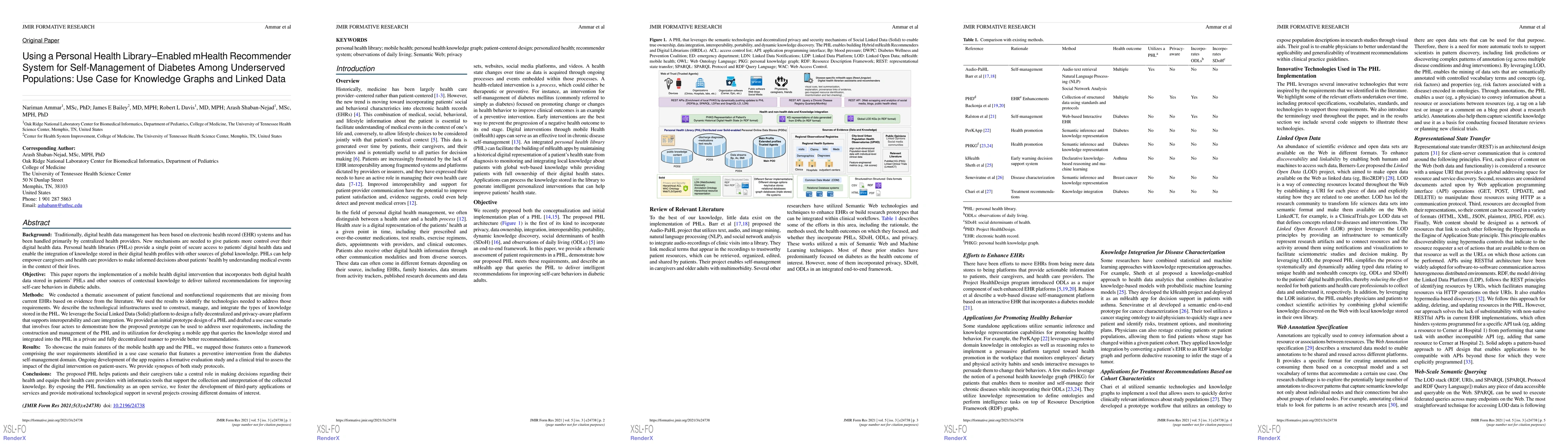 Thumbnail for Using a Personal Health Library-Enabled mHealth Recommender System for
  Self-Management of Diabetes Among Underserved Populations: Use Case for
  Knowledge Graphs and Linked Data