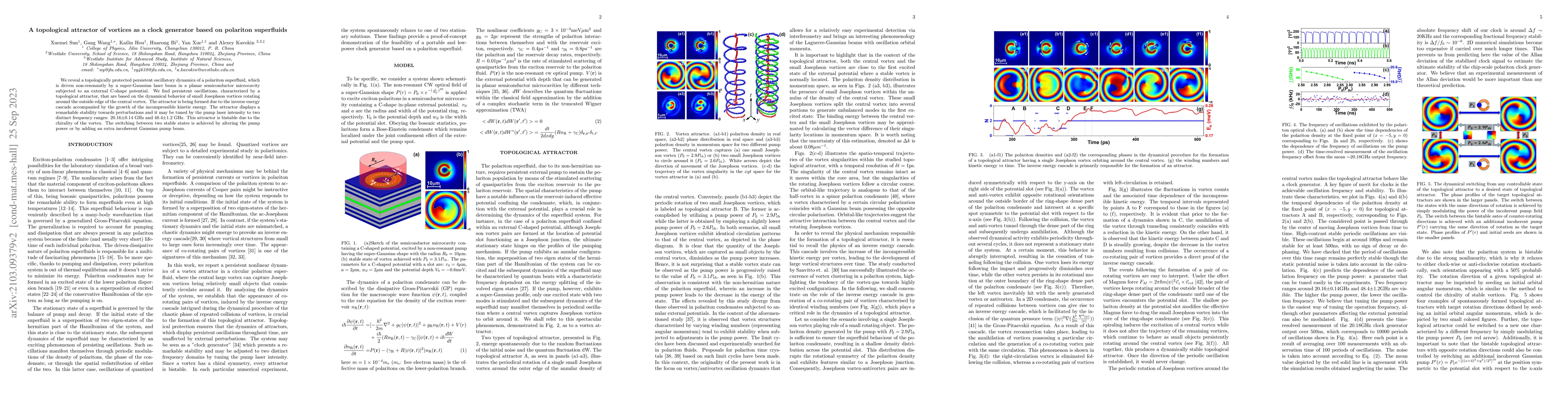 Thumbnail for A topological attractor of vortices as a clock generator based on
  polariton superfluids