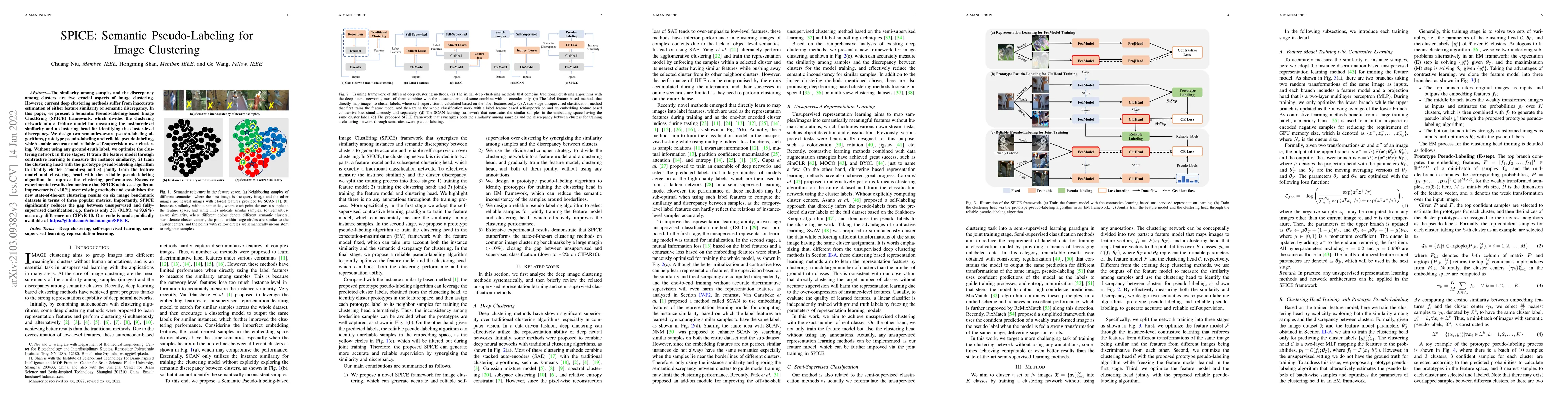 Thumbnail for SPICE: Semantic Pseudo-labeling for Image Clustering