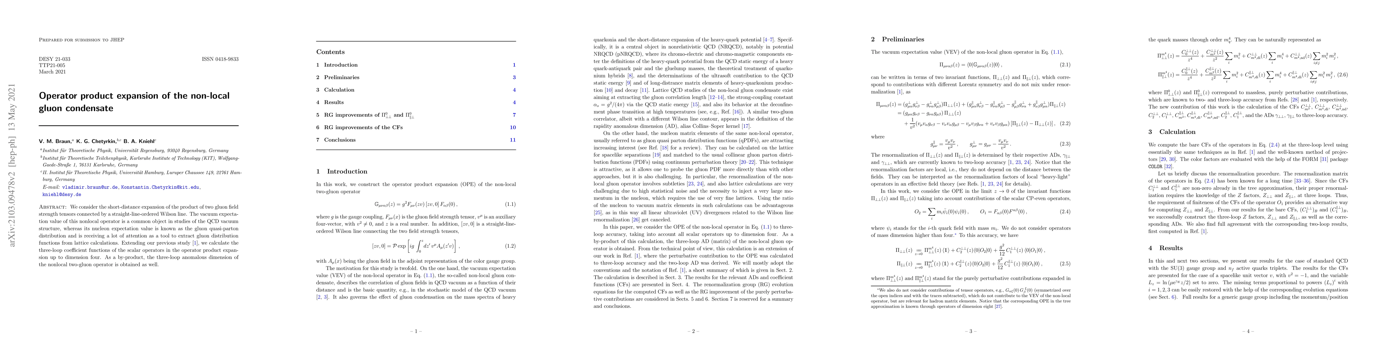 Thumbnail for Operator product expansion for the non-local gluon condensate