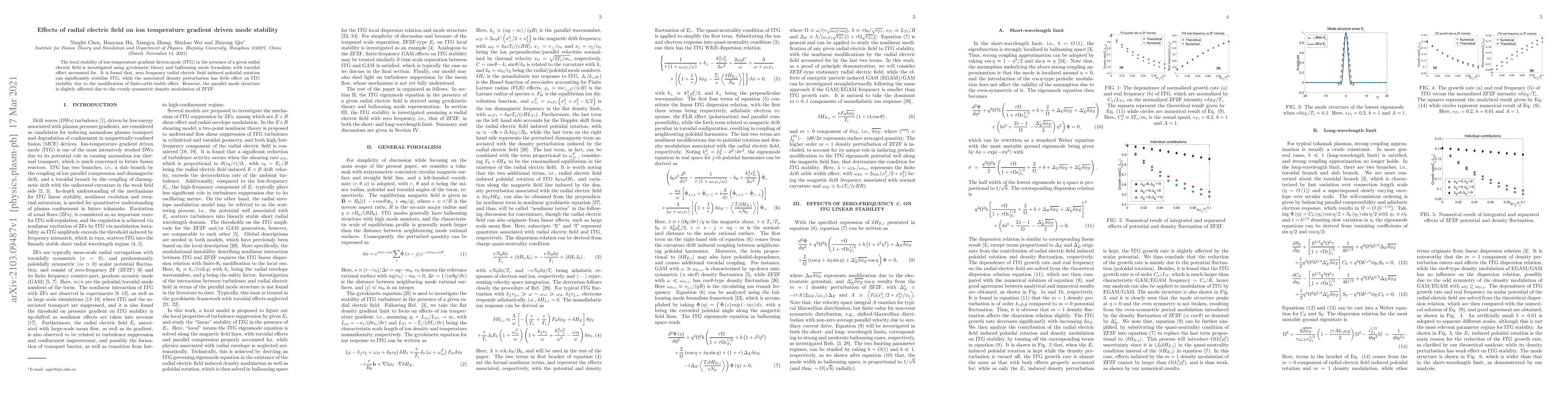 Thumbnail for Effects of radial electric field on ion temperature gradient driven mode
  stability