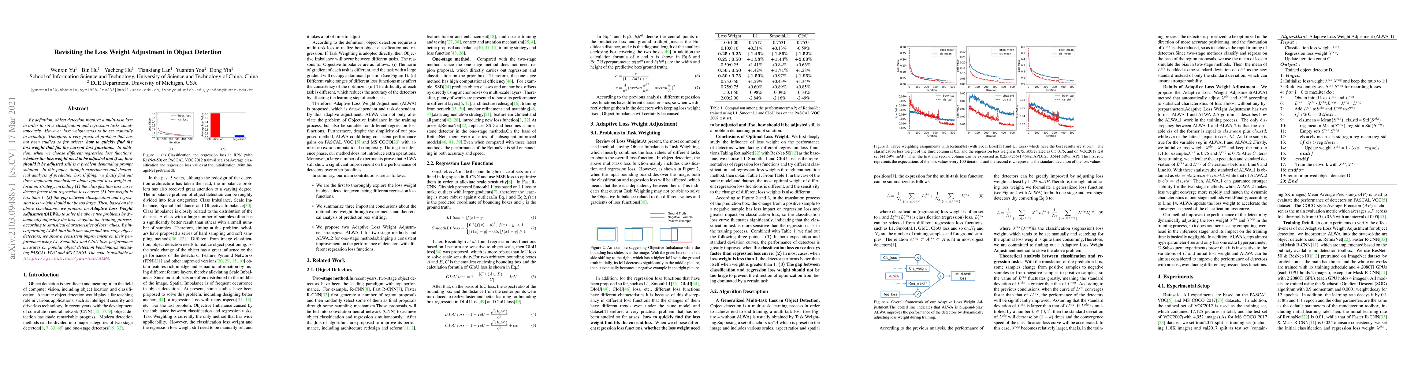 Thumbnail for Revisiting the Loss Weight Adjustment in Object Detection