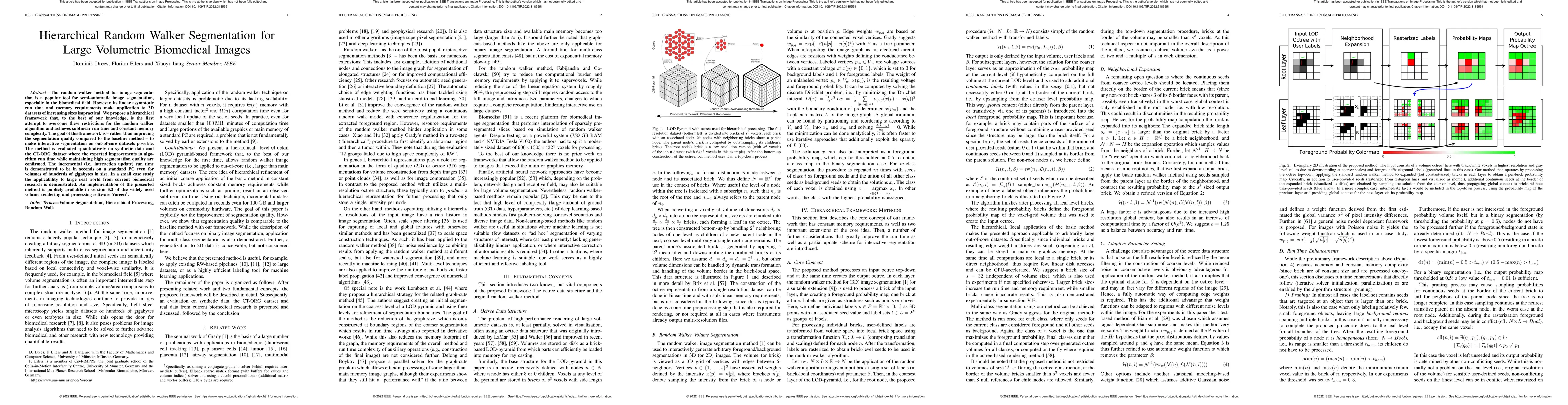 Thumbnail for Hierarchical Random Walker Segmentation for Large Volumetric Biomedical
  Images
