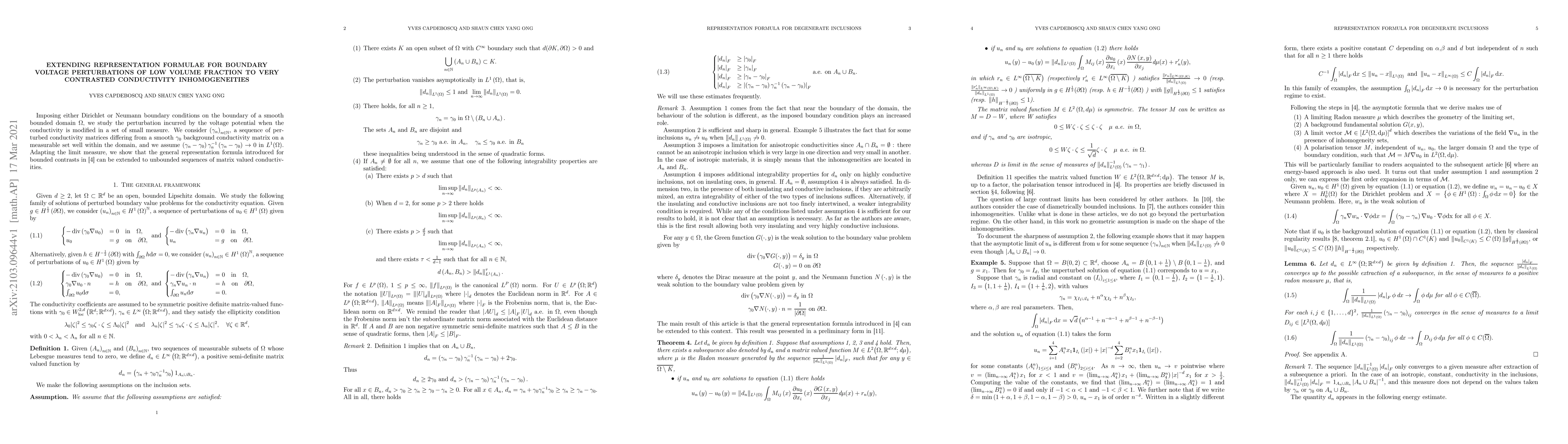 Thumbnail for Extending Representation Formulae for Boundary Voltage Perturbations of
  Low Volume Fraction to Very Contrasted Conductivity Inhomogeneities