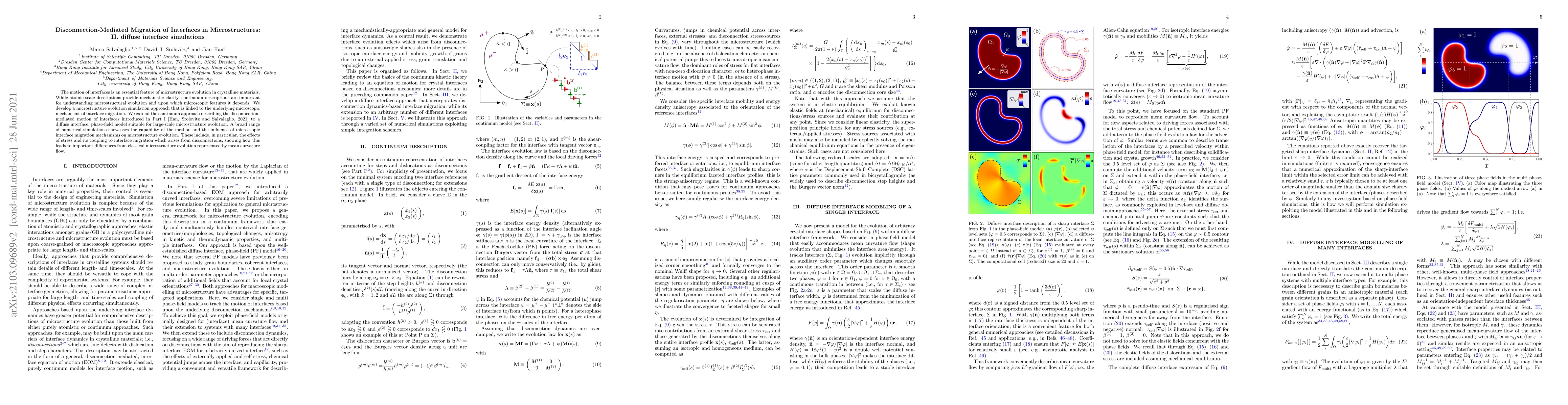 Thumbnail for Disconnection-Mediated Migration of Interfaces in Microstructures: II.
  diffuse interface simulations