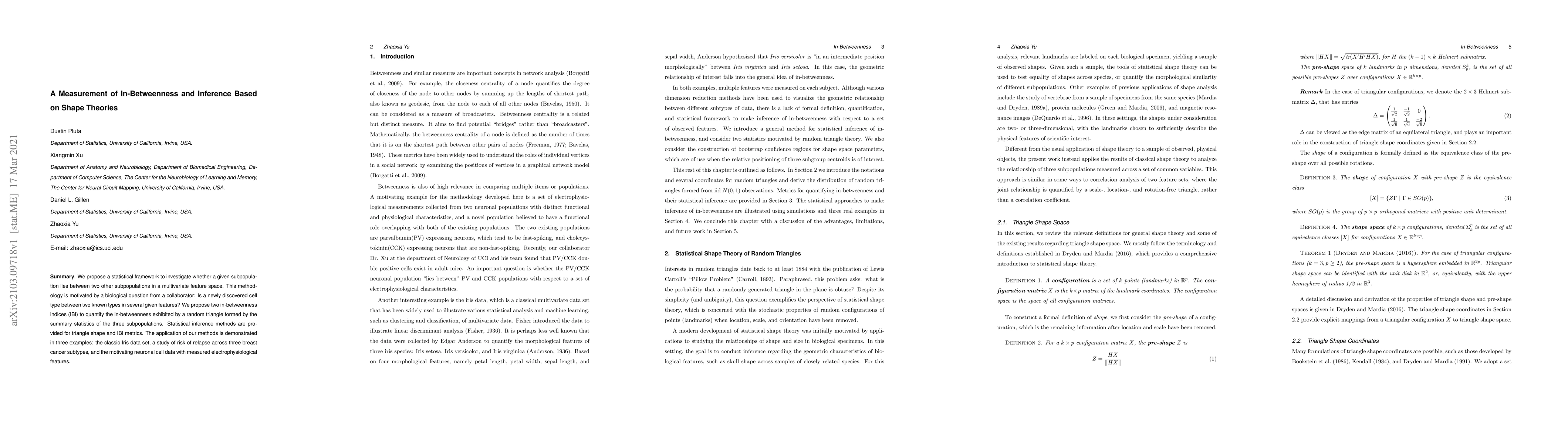 Thumbnail for A Measurement of In-Betweenness and Inference Based on Shape Theories