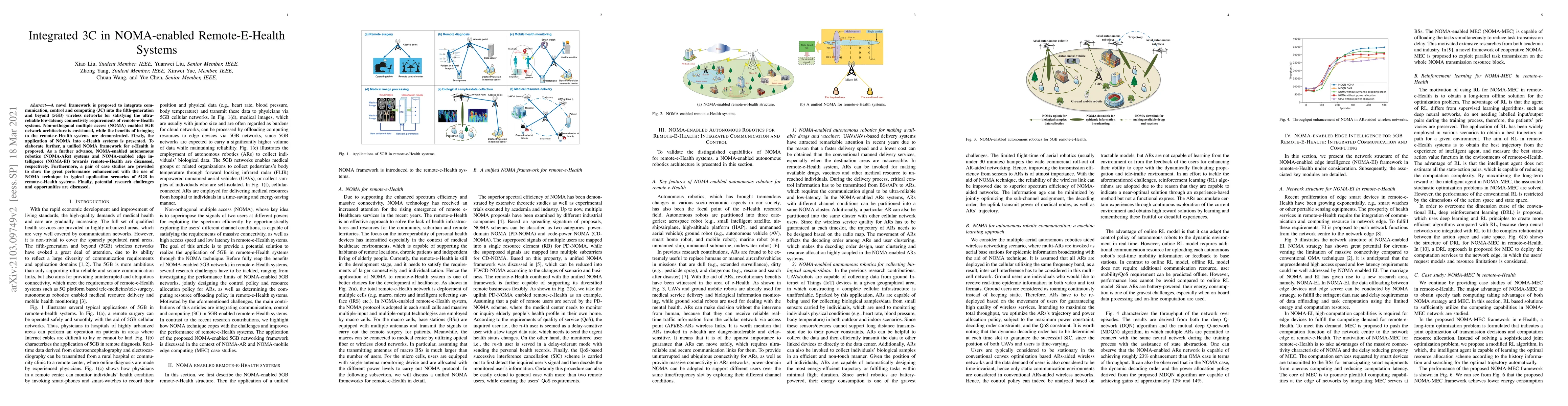 Thumbnail for Integrated 3C in NOMA-enabled Remote-E-Health Systems