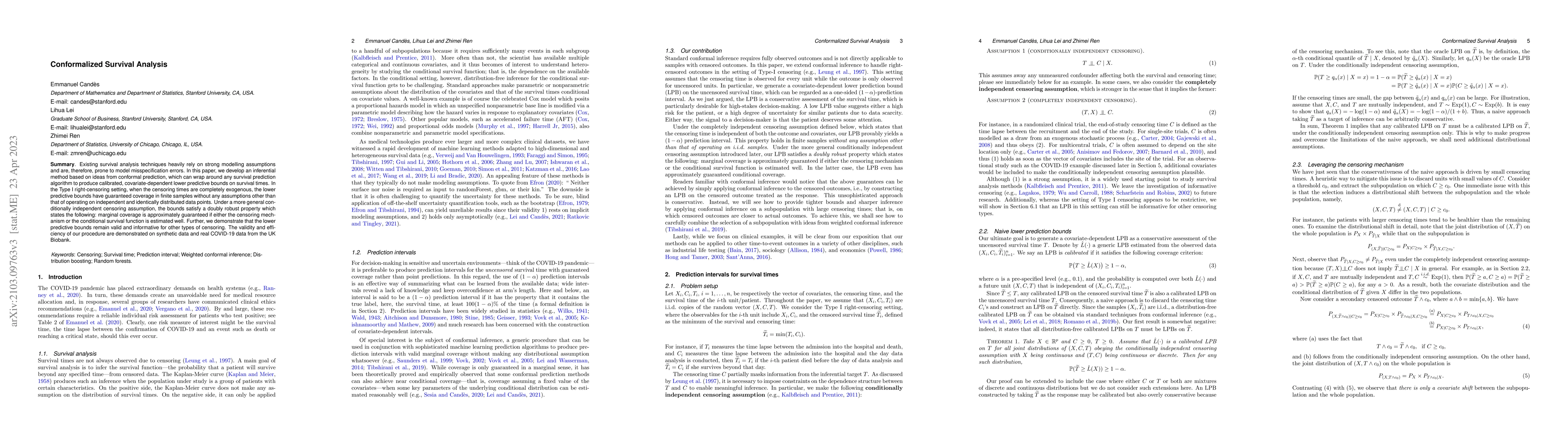 Thumbnail for Conformalized Survival Analysis