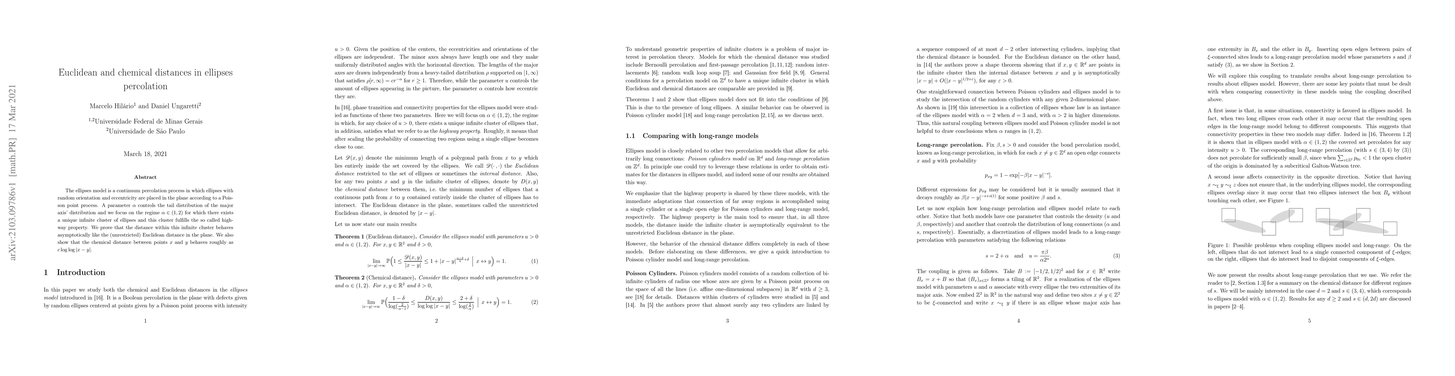 Thumbnail for Euclidean and chemical distances in ellipses percolation