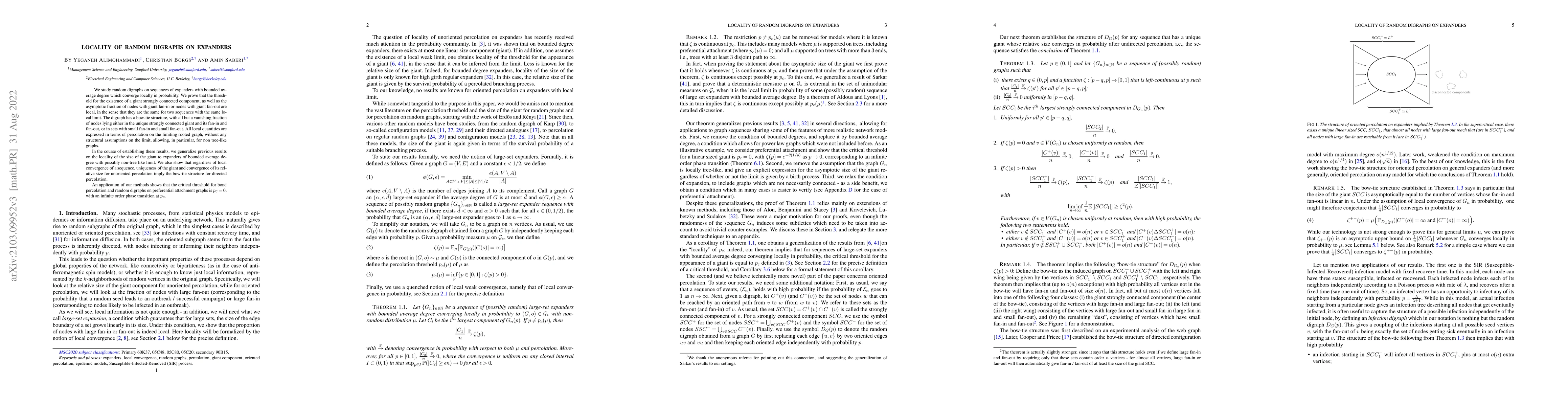 Thumbnail for Locality of Random Digraphs on Expanders