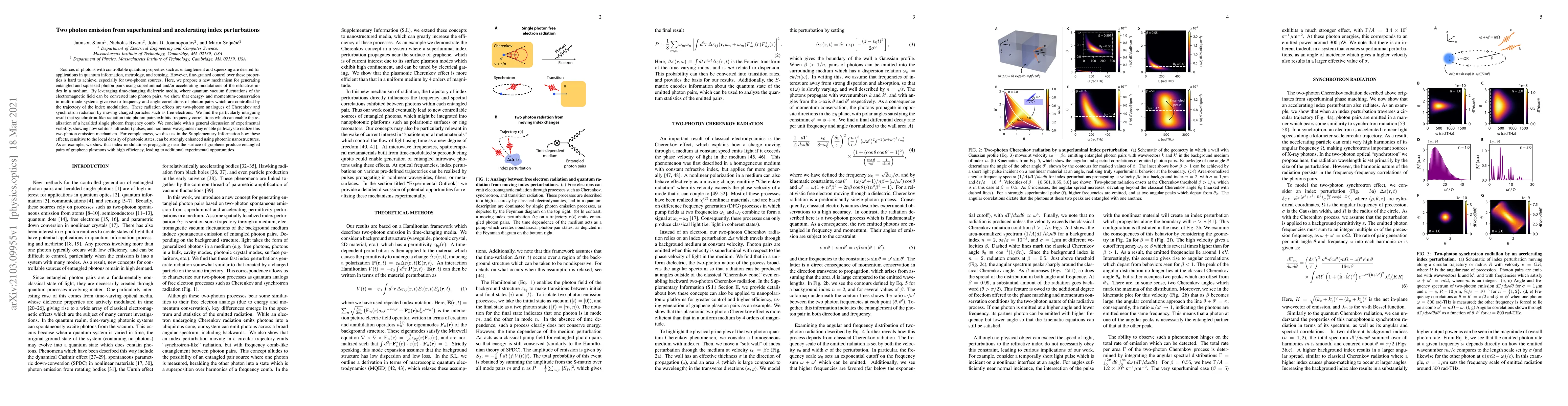 Thumbnail for Two photon emission from superluminal and accelerating index
  perturbations