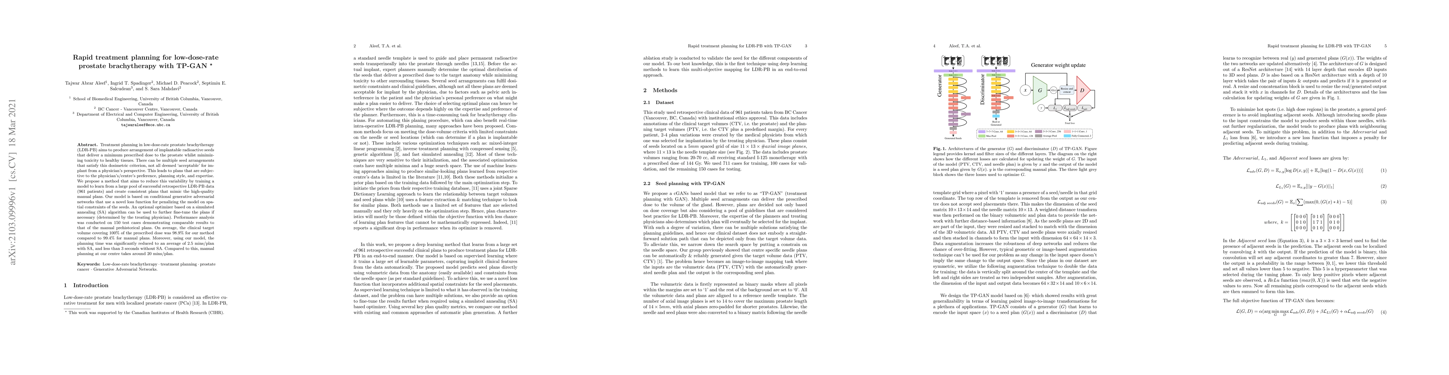 Thumbnail for Rapid treatment planning for low-dose-rate prostate brachytherapy with
  TP-GAN