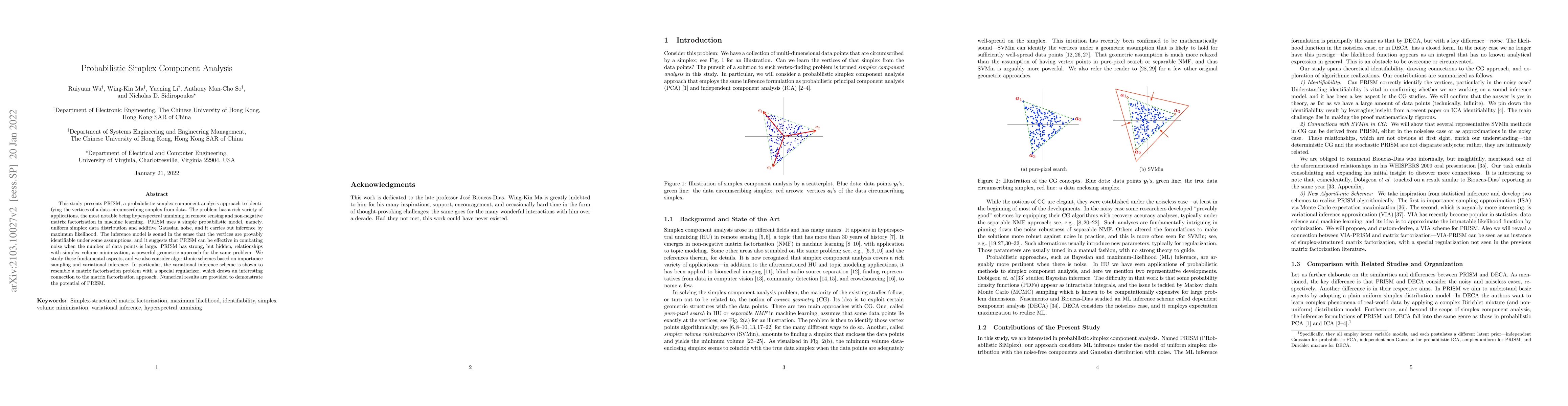 Thumbnail for Probabilistic Simplex Component Analysis
