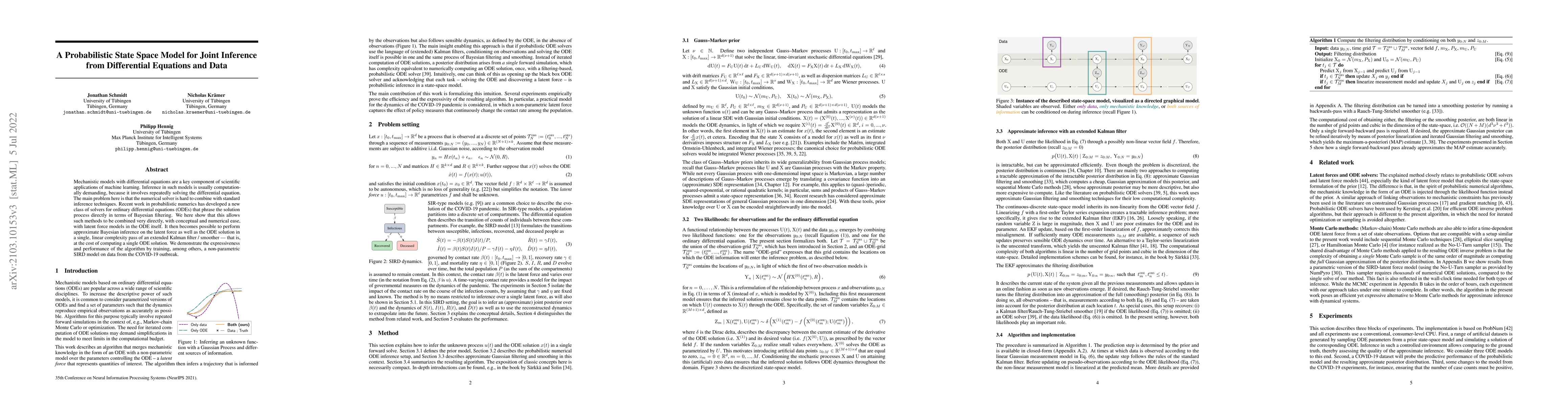 Thumbnail for A Probabilistic State Space Model for Joint Inference from Differential
  Equations and Data