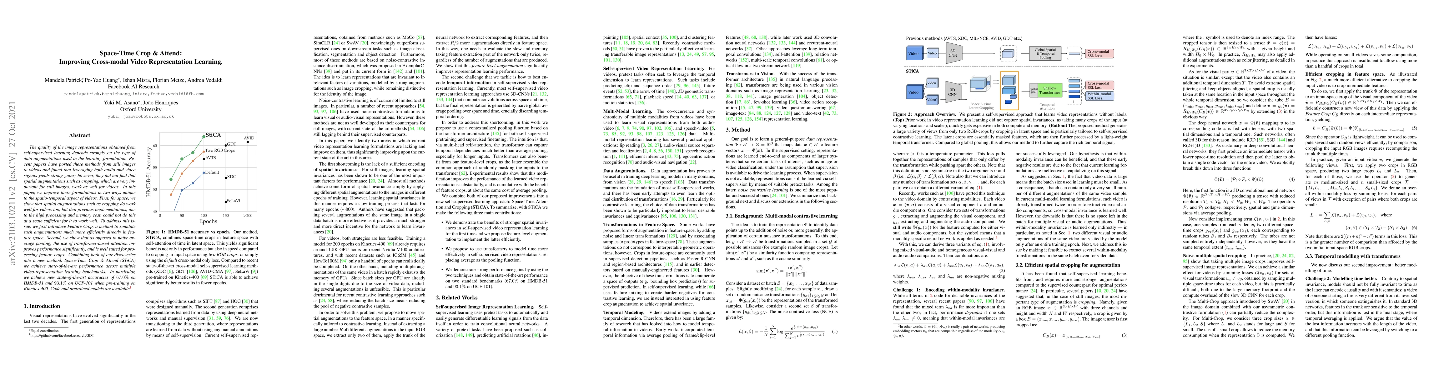 Thumbnail for Space-Time Crop & Attend: Improving Cross-modal Video Representation
  Learning