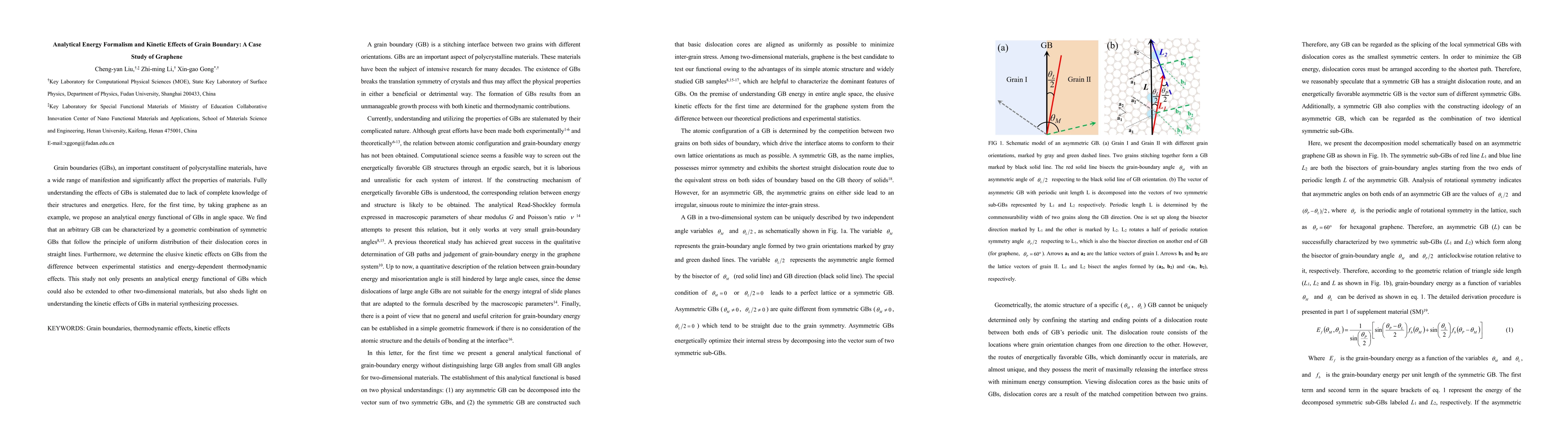 Thumbnail for Analytical Energy Formalism and Kinetic Effects of Grain Boundary: A
  Case Study of Graphene