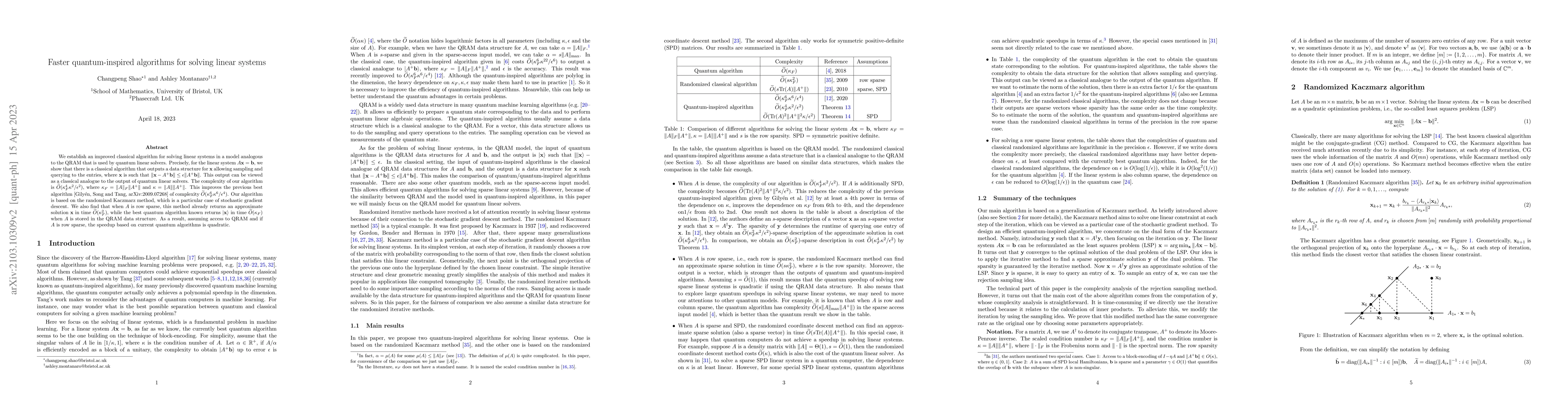 Thumbnail for Faster quantum-inspired algorithms for solving linear systems
