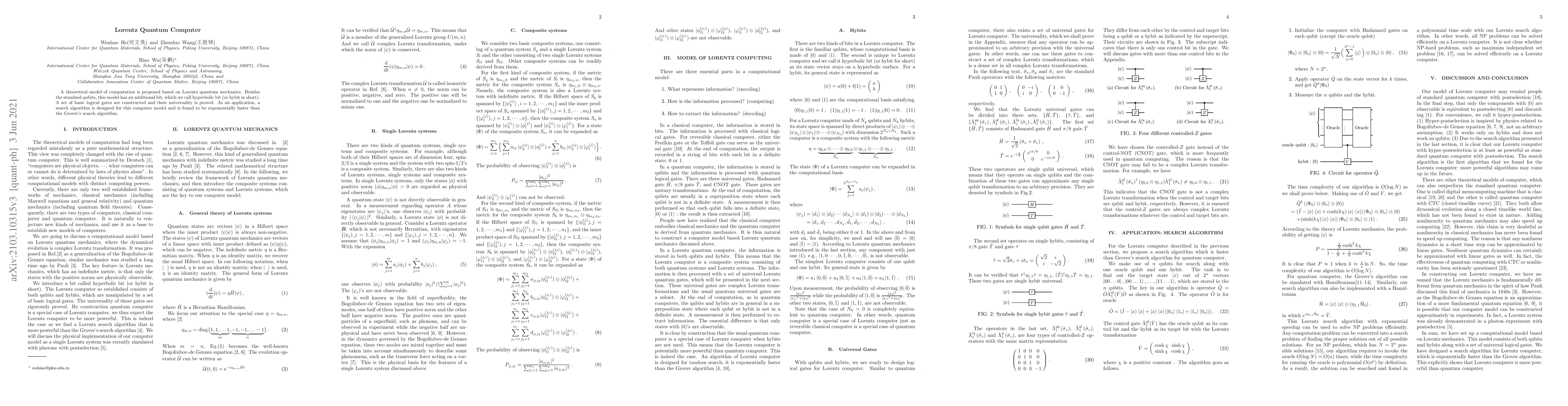 Thumbnail for Lorentz Quantum Computer