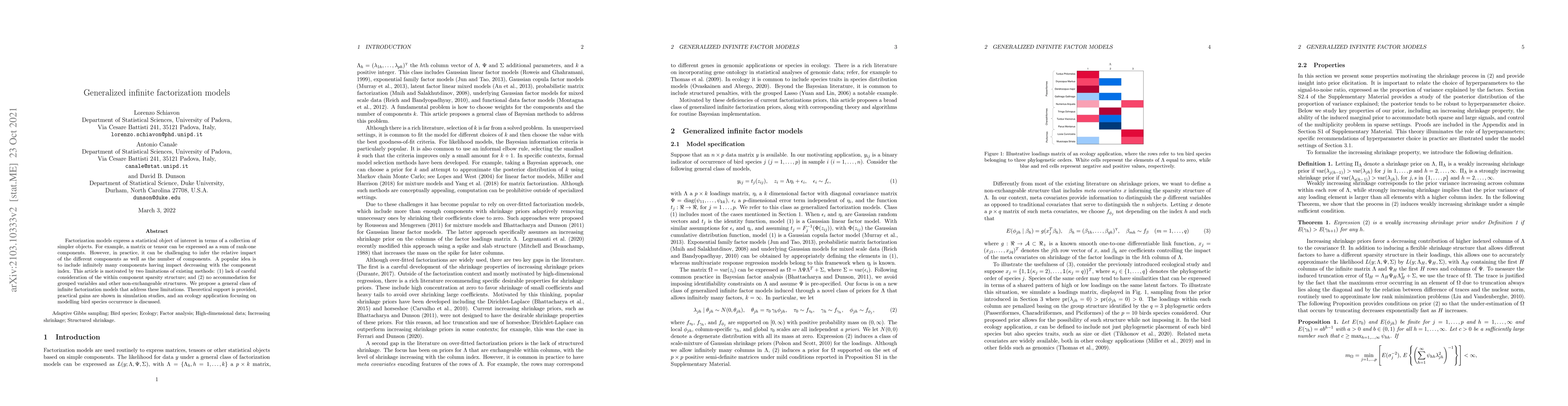 Thumbnail for Generalized infinite factorization models